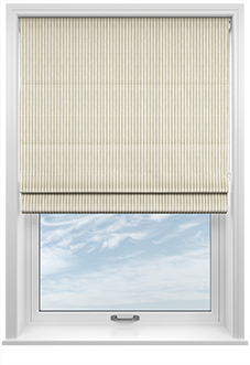 Emily Bond Oscar Stripe, Linen - Roman Blind